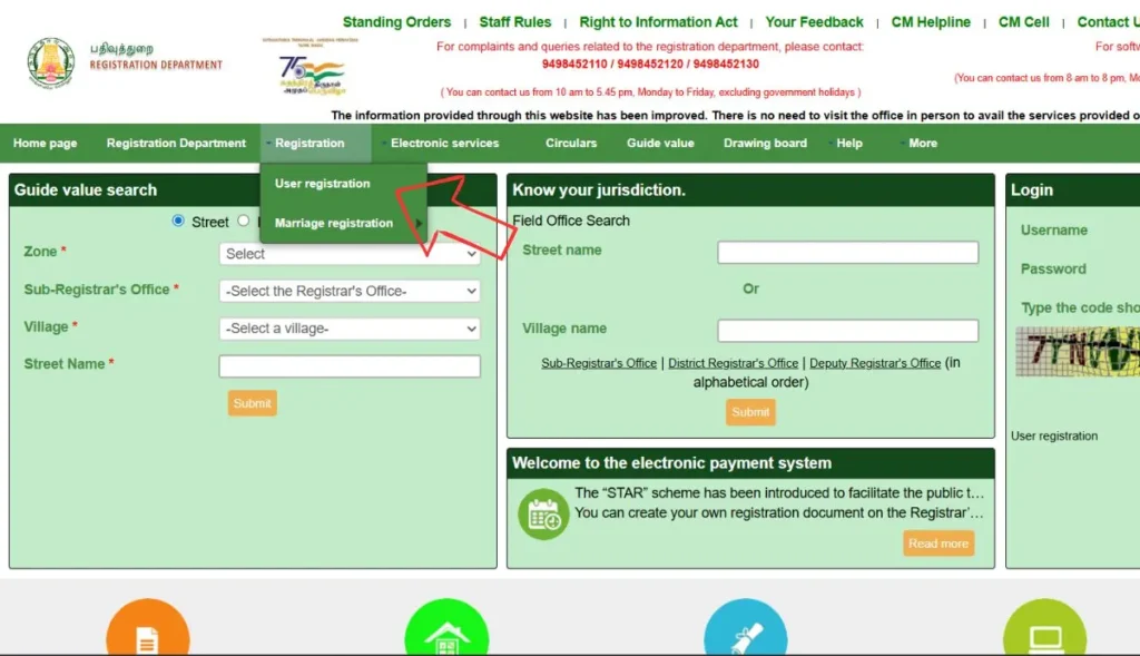 user registration